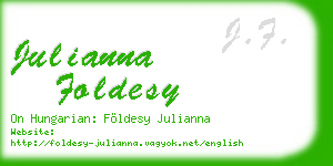 julianna foldesy business card