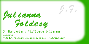 julianna foldesy business card